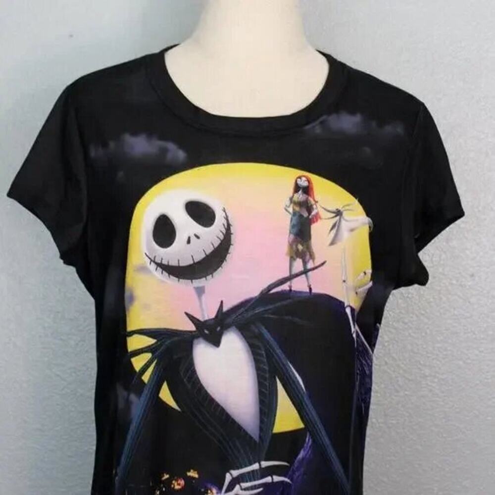 Disney Nightmare Before Christmas Shirt Jack And Sally Size Juniors XL 15-17 - Picture 4 of 10